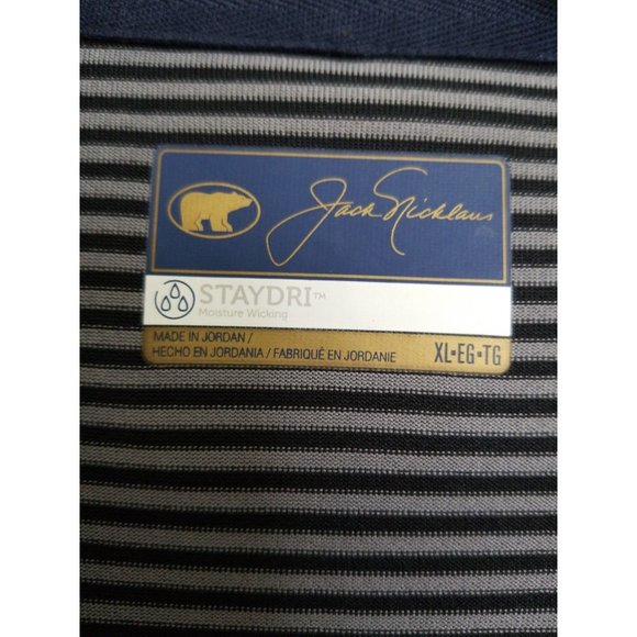 Jack Nicklaus Men’s XL Stay Dri Striped Performance Golf Polo - Picture 2 of 9